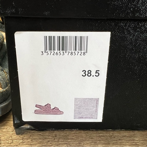 Chanel Dad Sandals Light Denim 38.5 - Picture 4 of 8